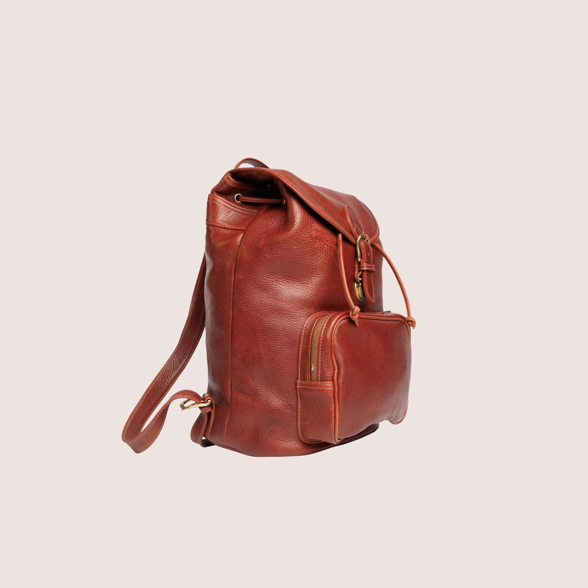 Altona Drawstring Backpack w - Front Zip Pocket