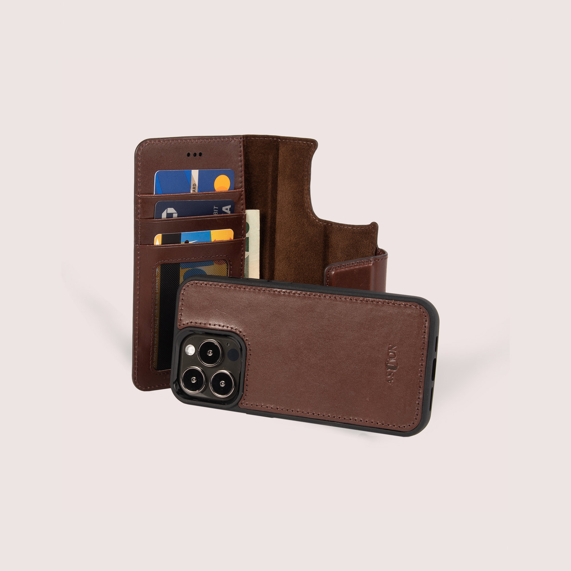 iPhone 13 Pro Leather Case with card slots