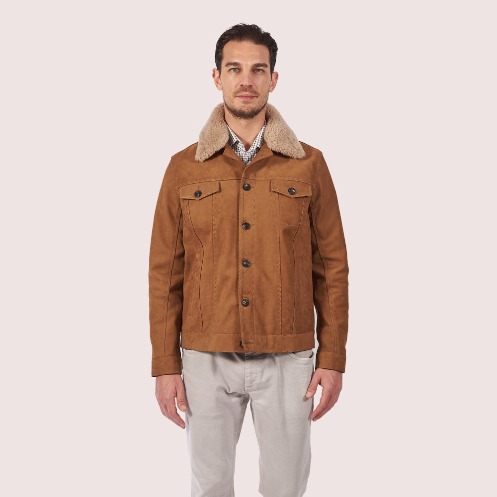 Dupont Goat Suede Trucker Jacket