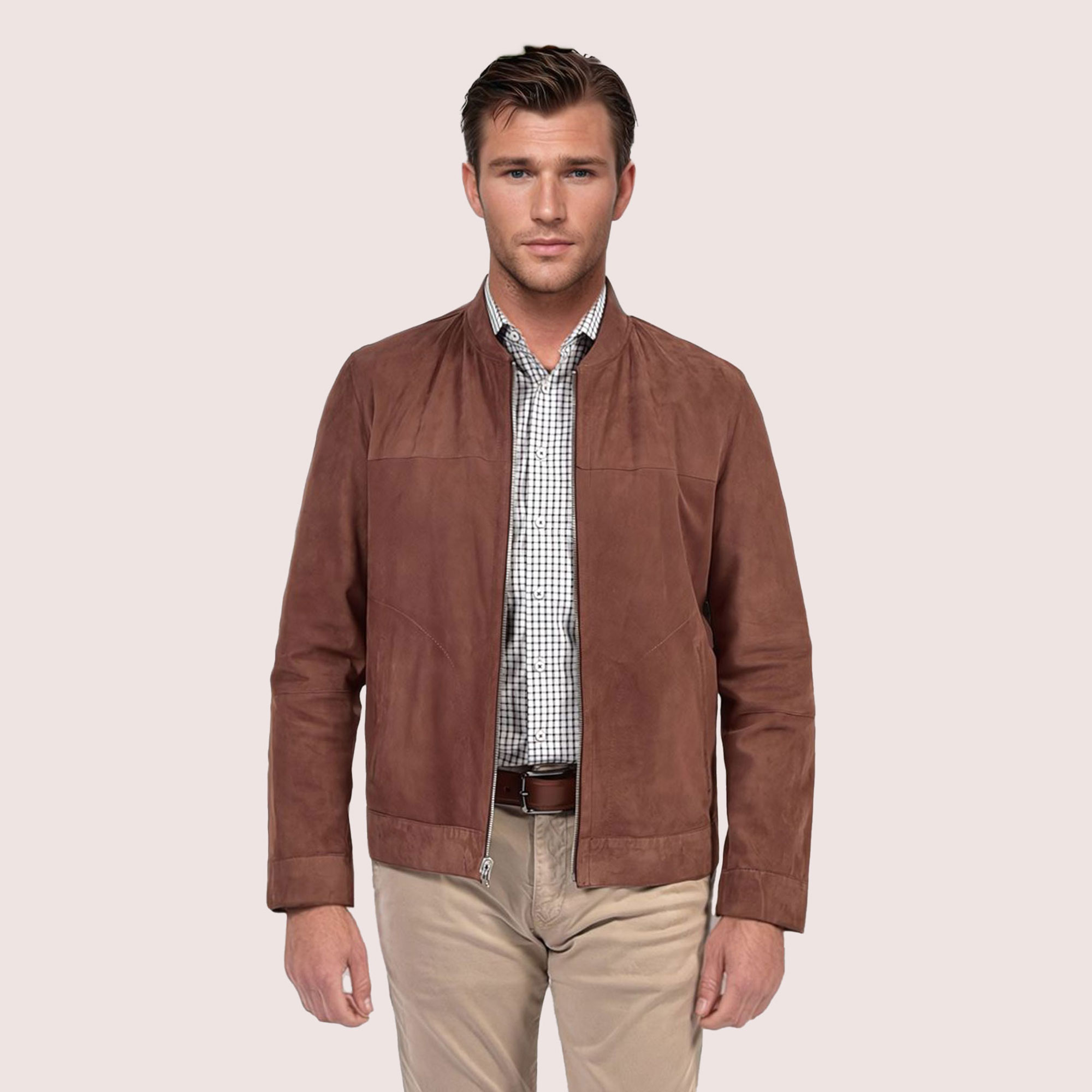 Parker reversible goat suede jacket
