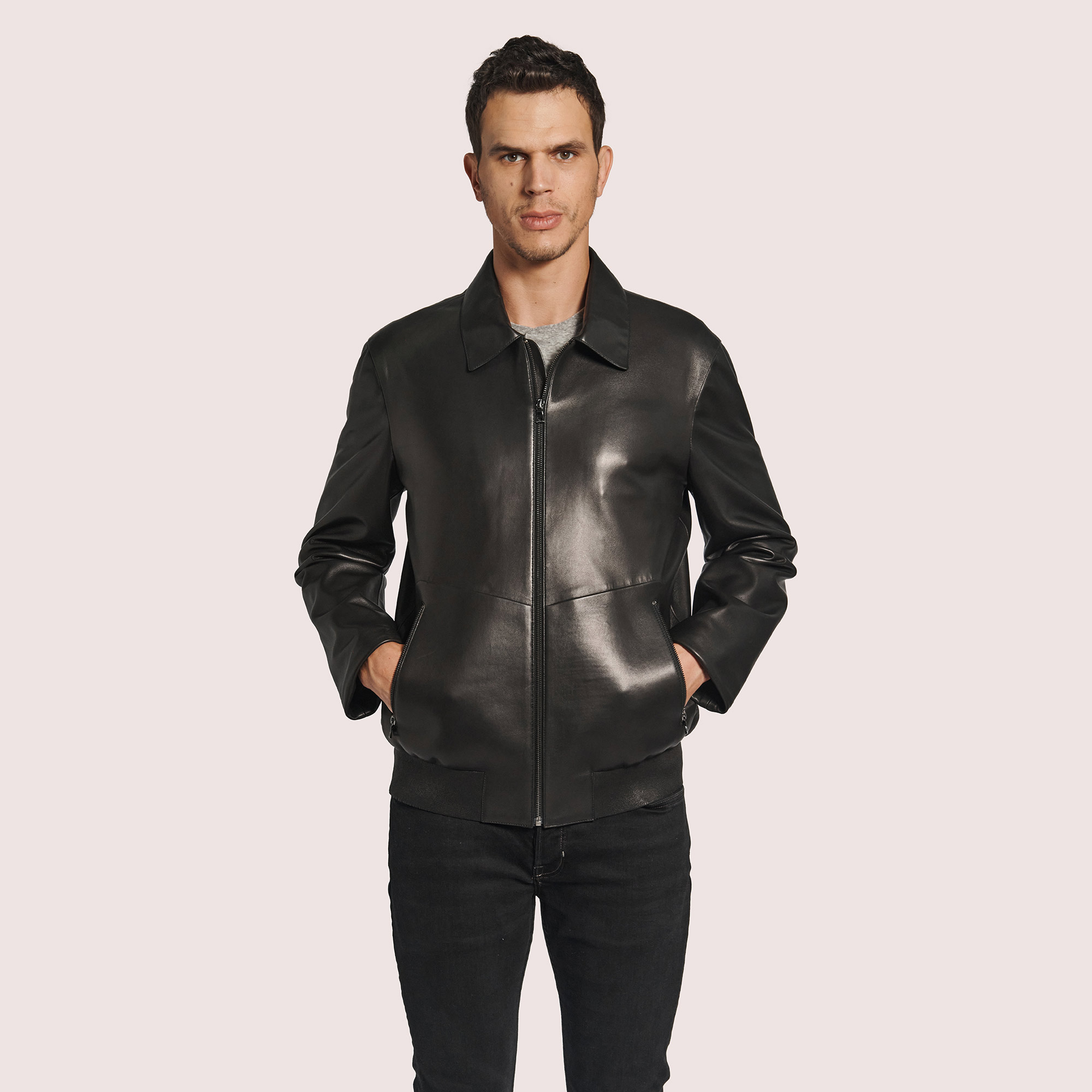 Men's Lambskin Leather Jacket Ralph Lauren | compustore.mx