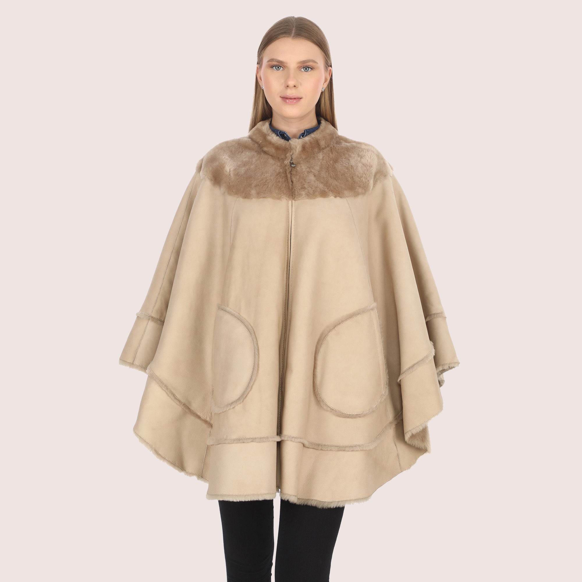 Brielle Shearling Cape