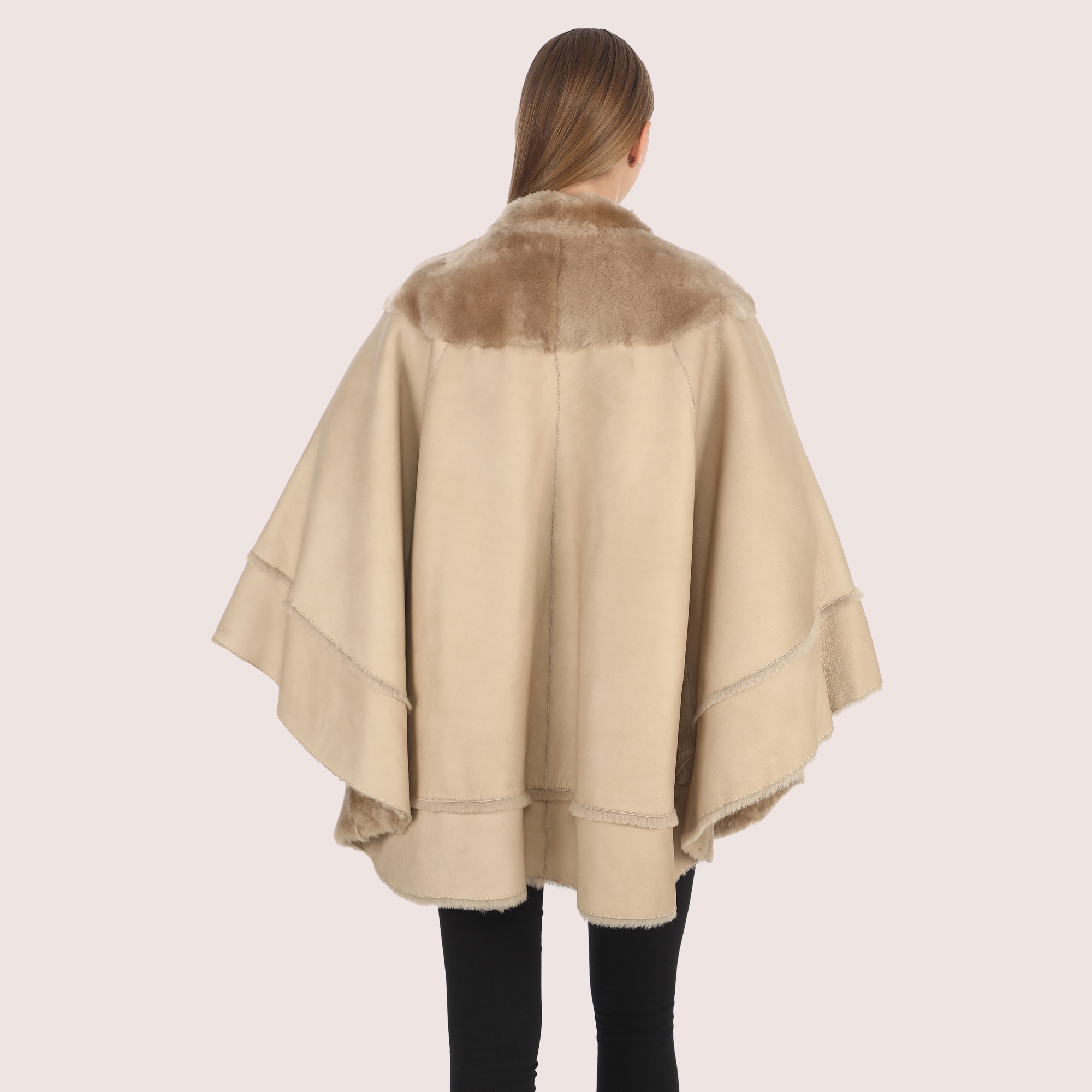 Brielle Shearling Cape