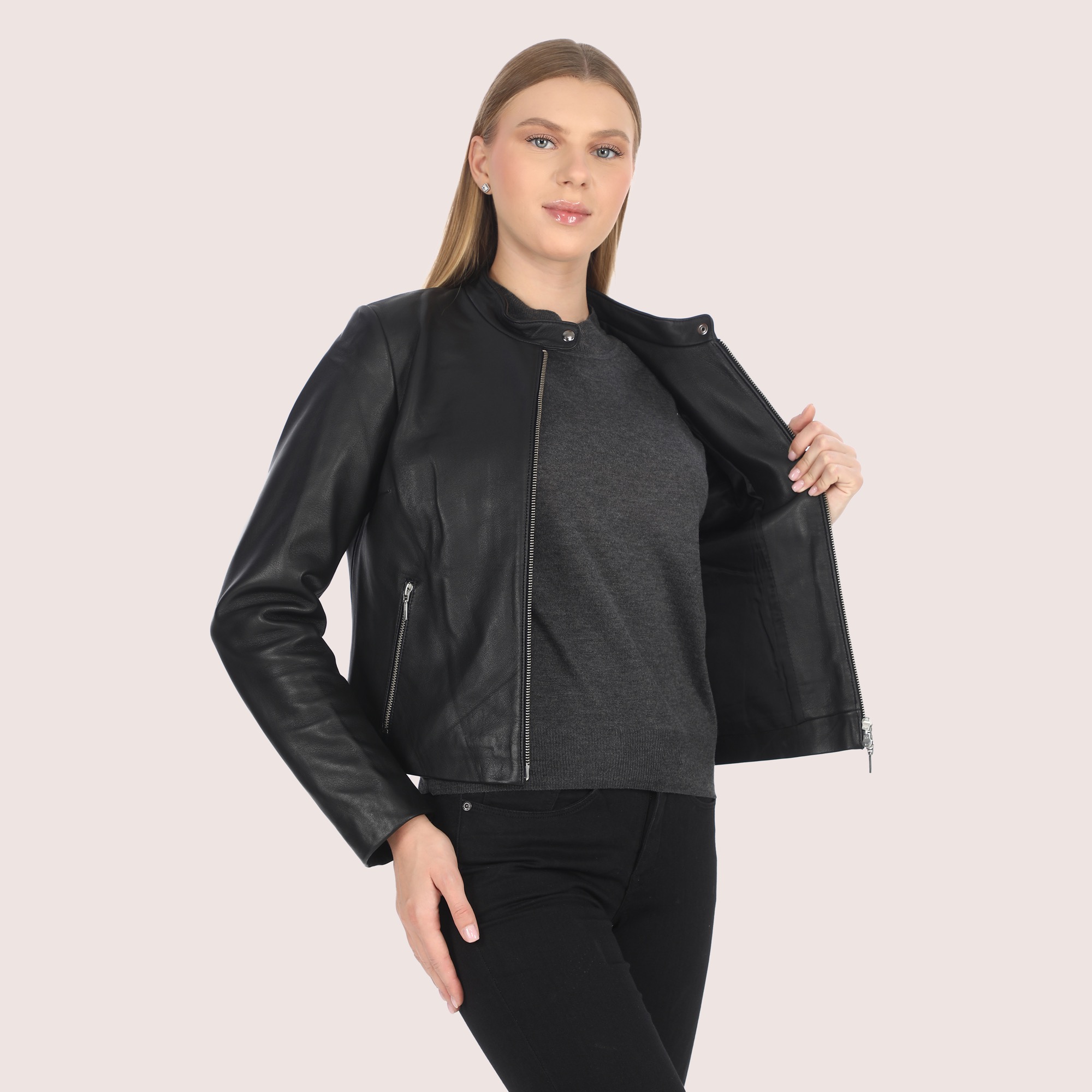 Erica Lambskin Jacket