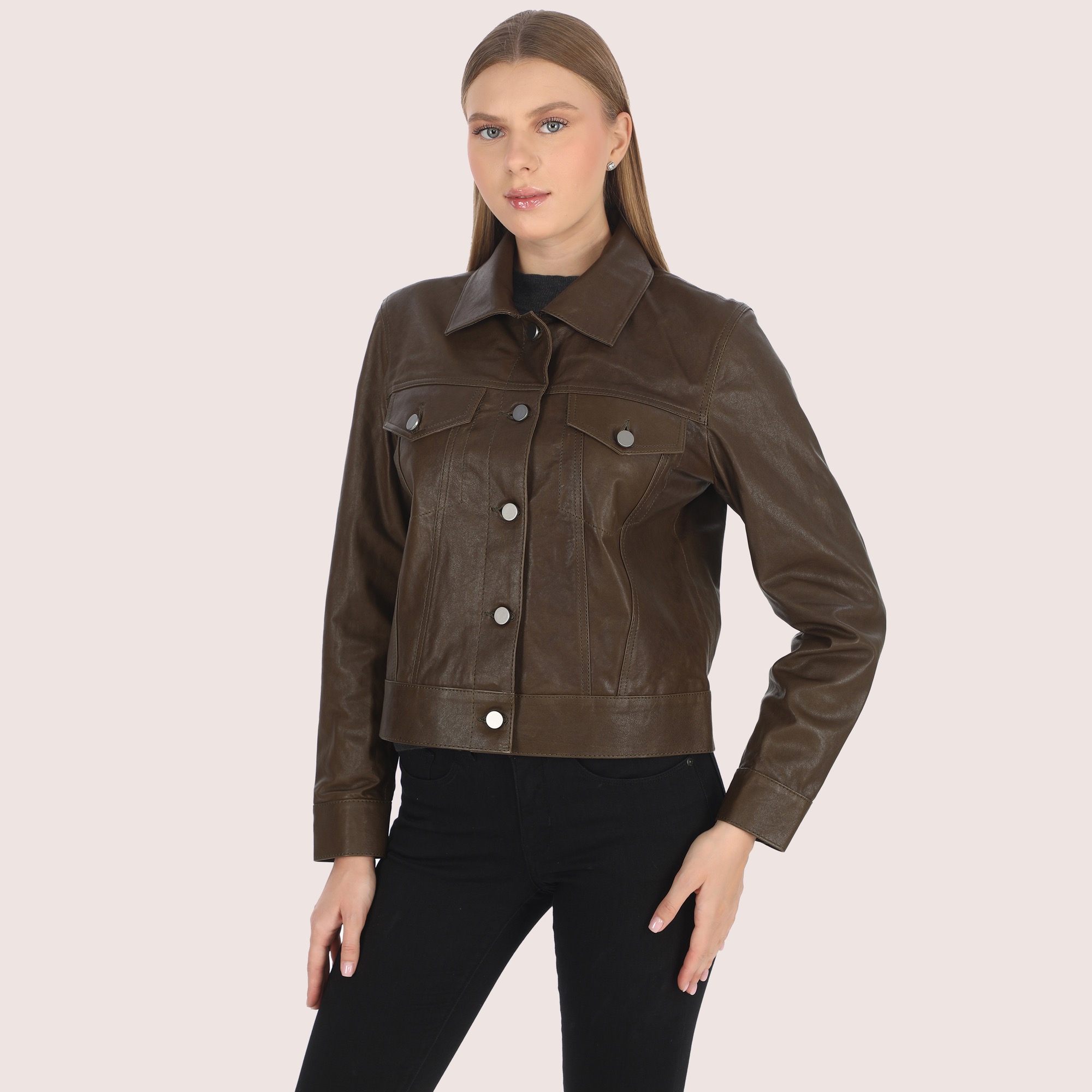 Hannah Lambskin Jacket