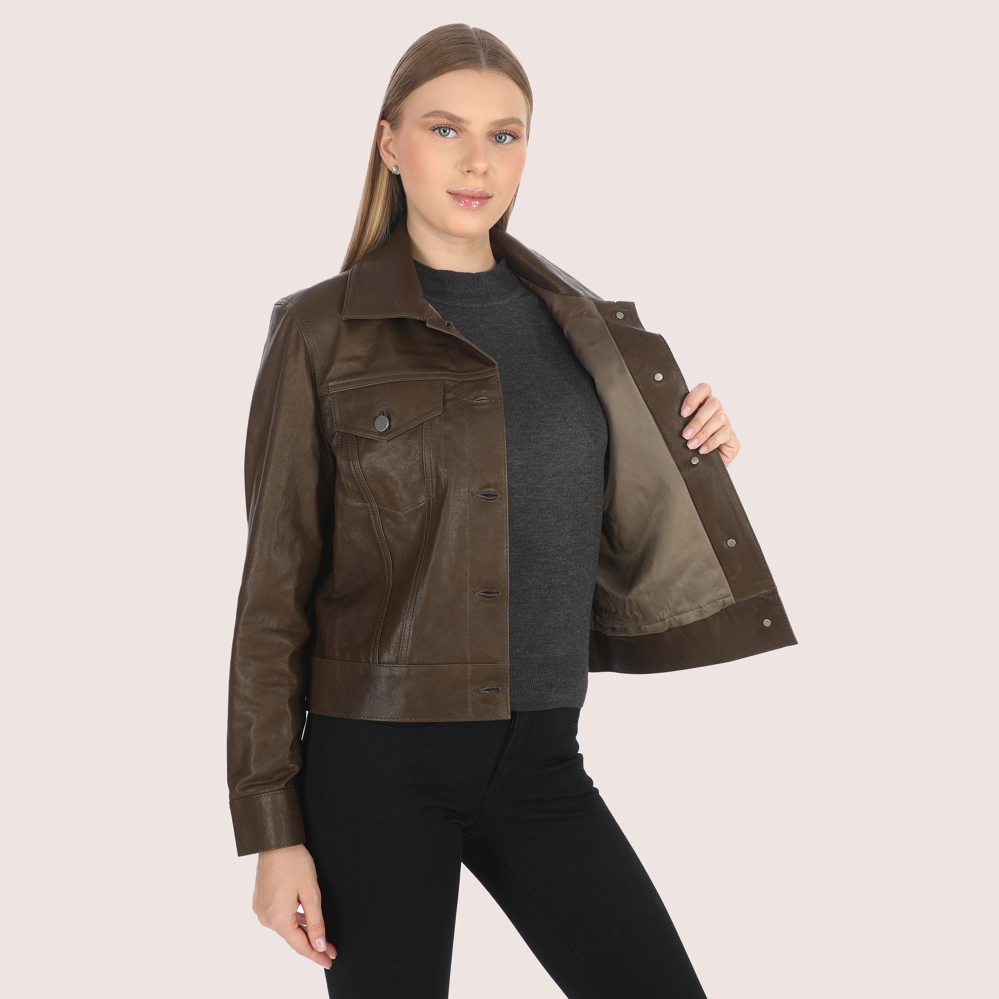 Hannah Lambskin Jacket